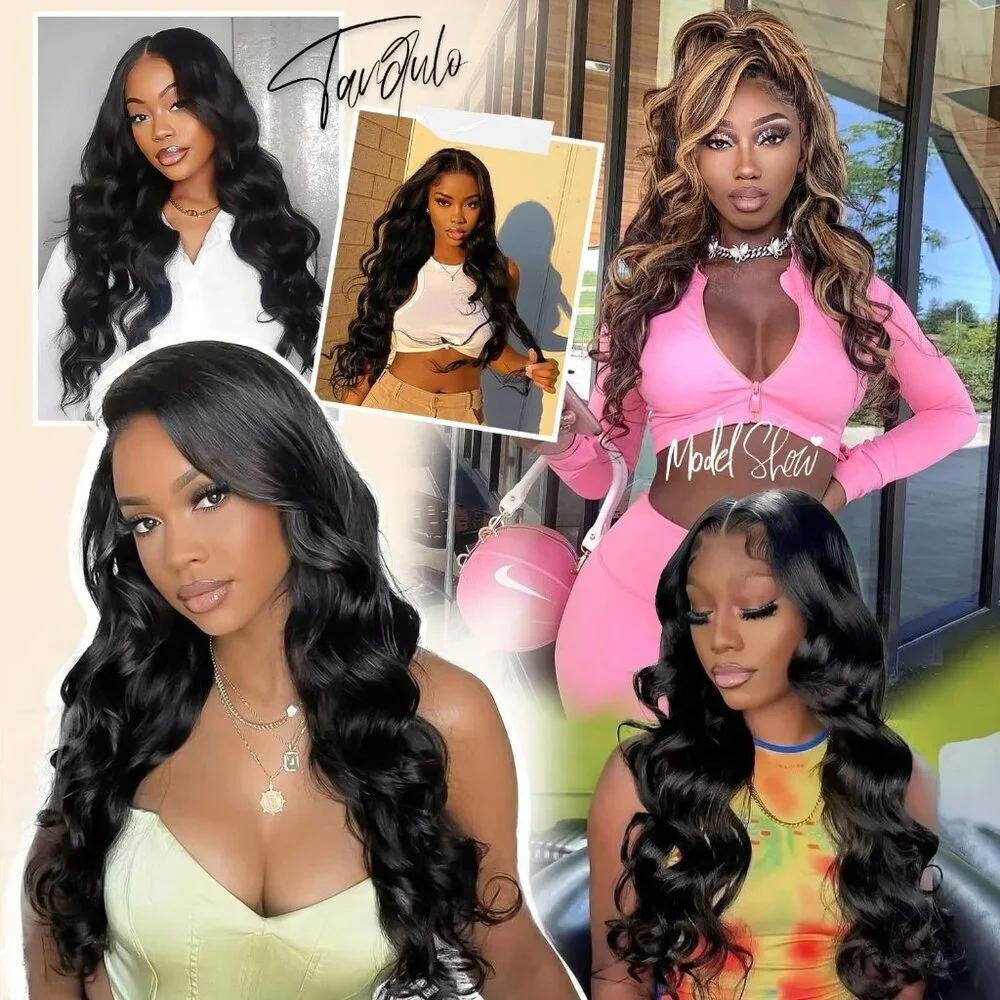 Clip in Hair Extensions Real Human Hair Body Wave 22 Inches Auburn Ginger